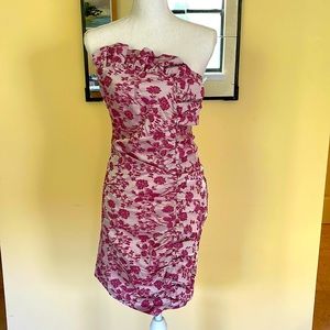 LIKELY pink fabric mini dress